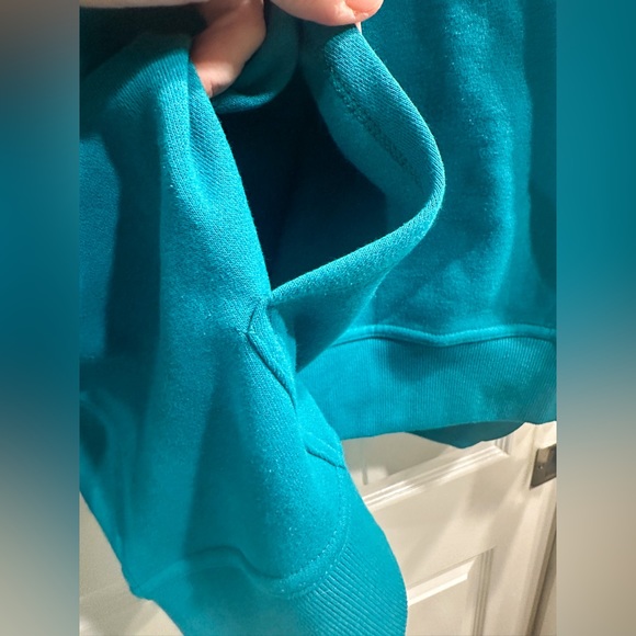 NWT Champion Powerblend C Logo 2XL Men’s Hoodie Teal Turquoise Pocket Sweatshirt - Picture 6 of 10